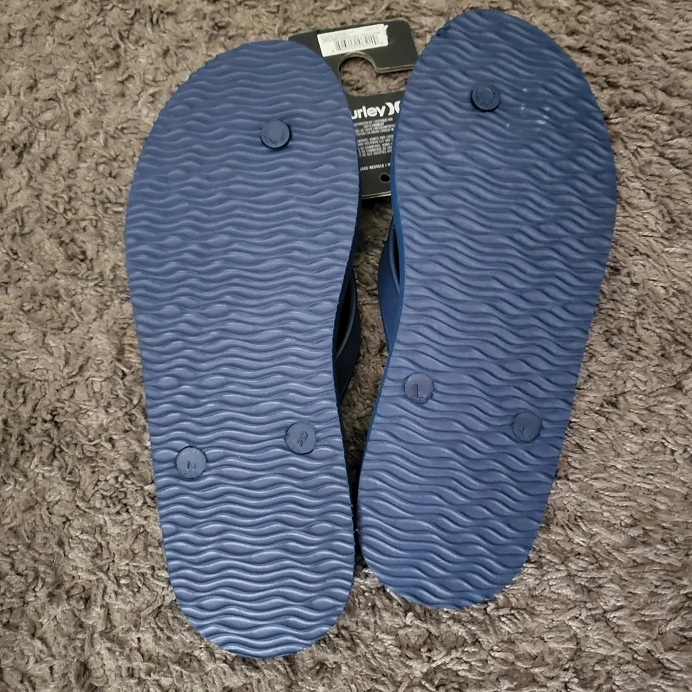 Hurley Men Blue Flip Flops Size 10 NWT 042025 - Picture 4 of 5